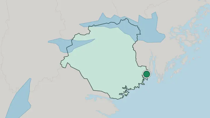 Map of Trosa in Sweden