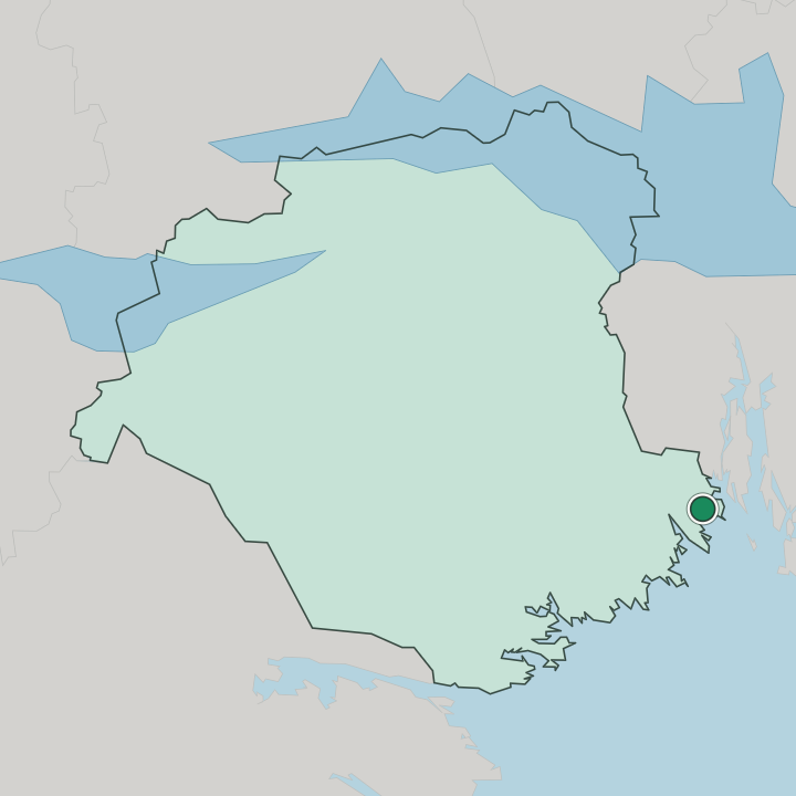 Map showing Trosa — In Södermanland County