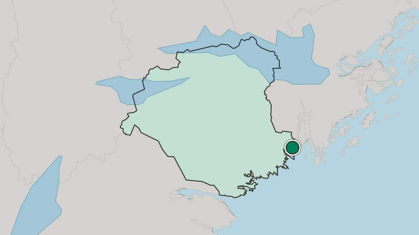 Map of Trosa in Sweden