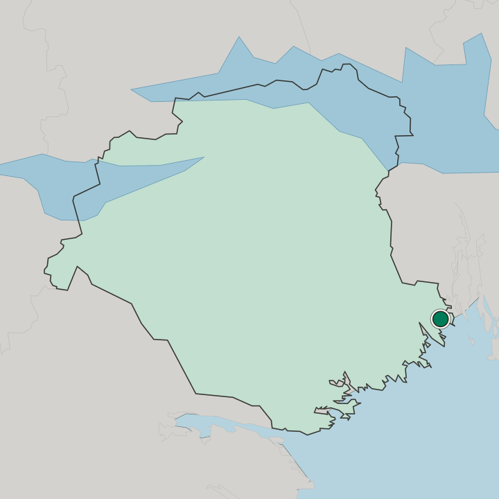 Map showing Trosa — In Södermanland County