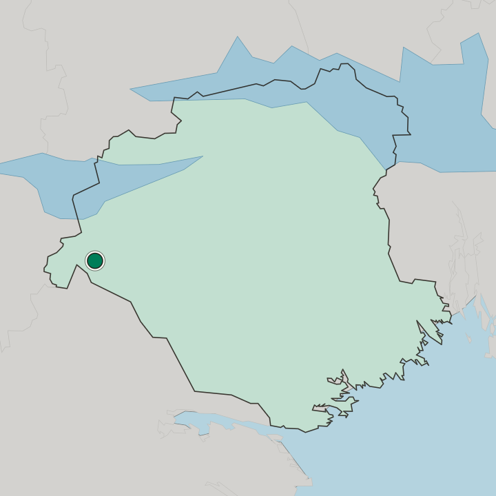 Map showing Vingåker — In Södermanland County