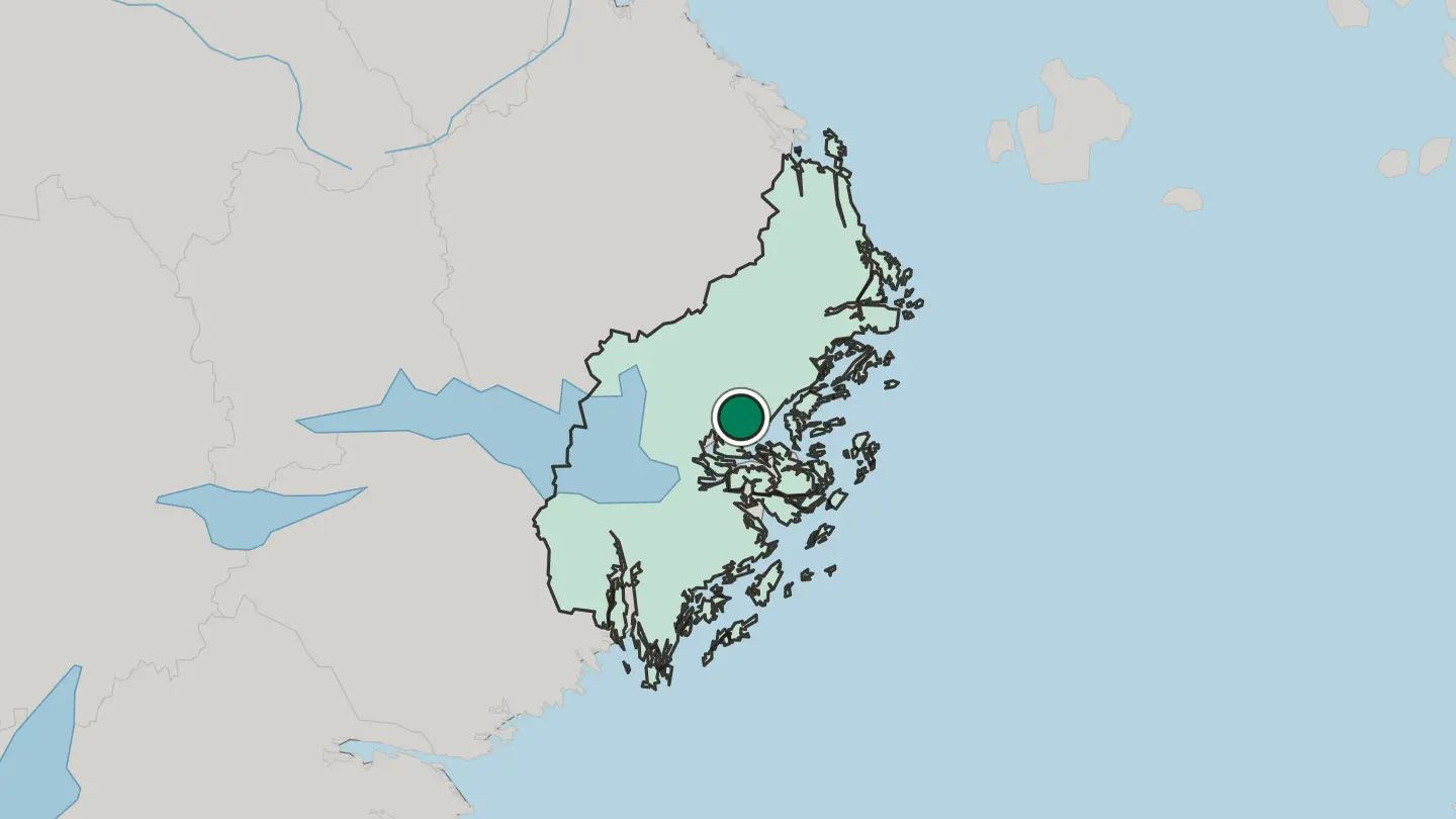 Map of Åkersberga in Sweden