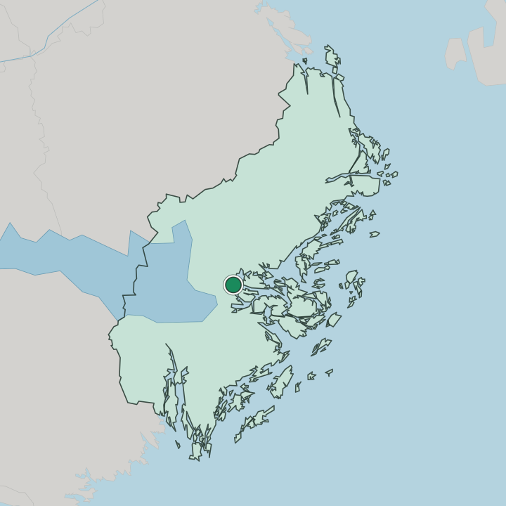 Map showing Djursholm — In Stockholm County