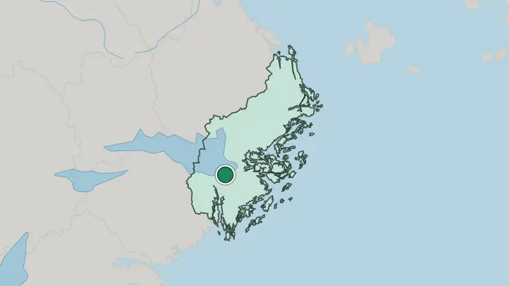 Map of Ekerö in Sweden