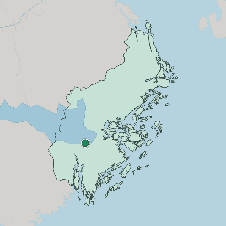 Map showing Ekerö — In Stockholm County