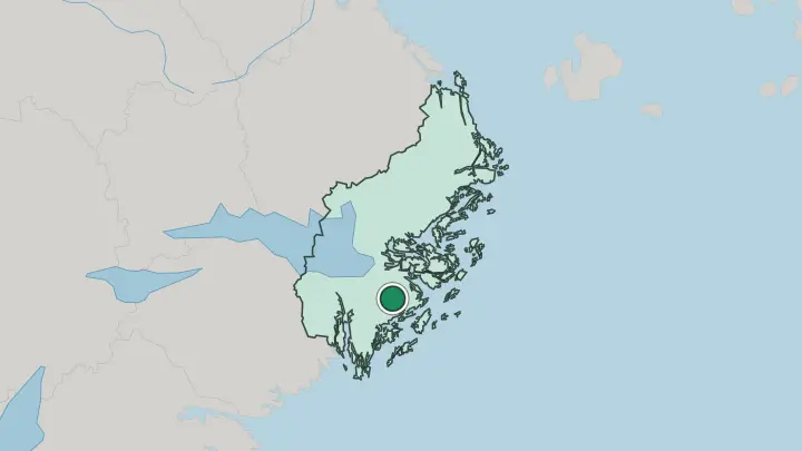 Map of Haninge in Sweden