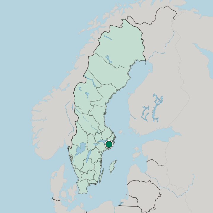 Map showing Segeltorp — In Sweden