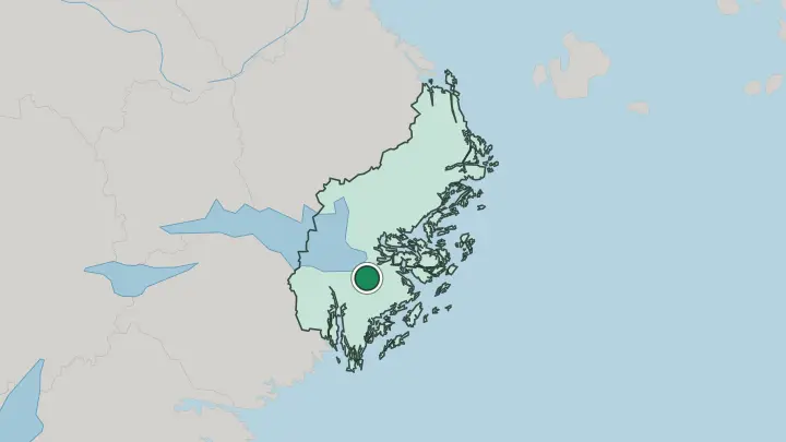 Map of Huddinge in Sweden