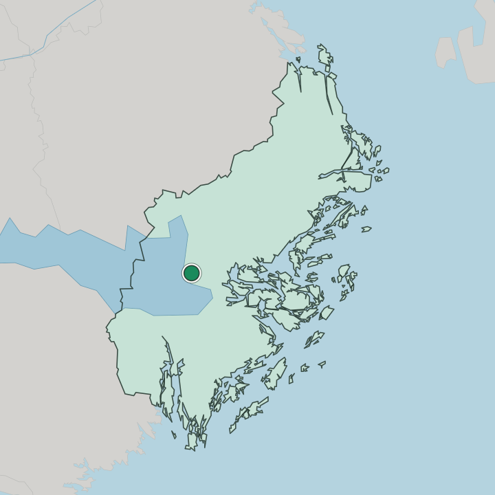 Map showing Jakobsberg — In Stockholm County