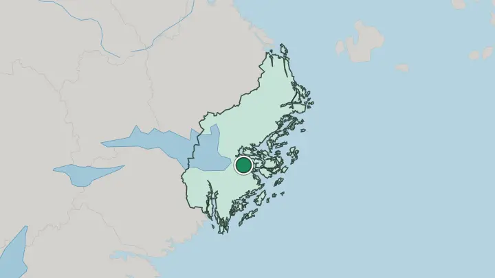 Map of Nacka in Sweden