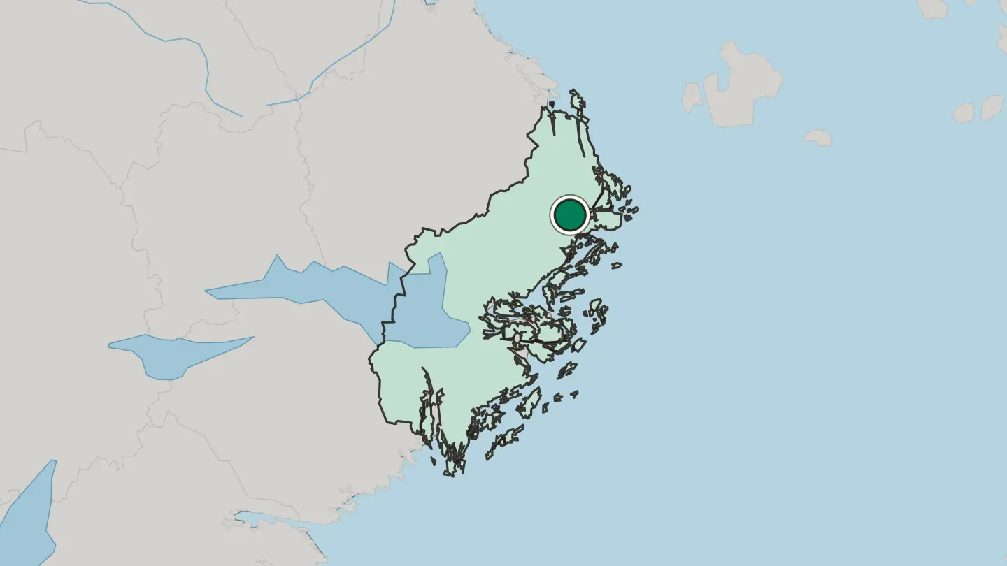 Map of Norrtälje in Sweden