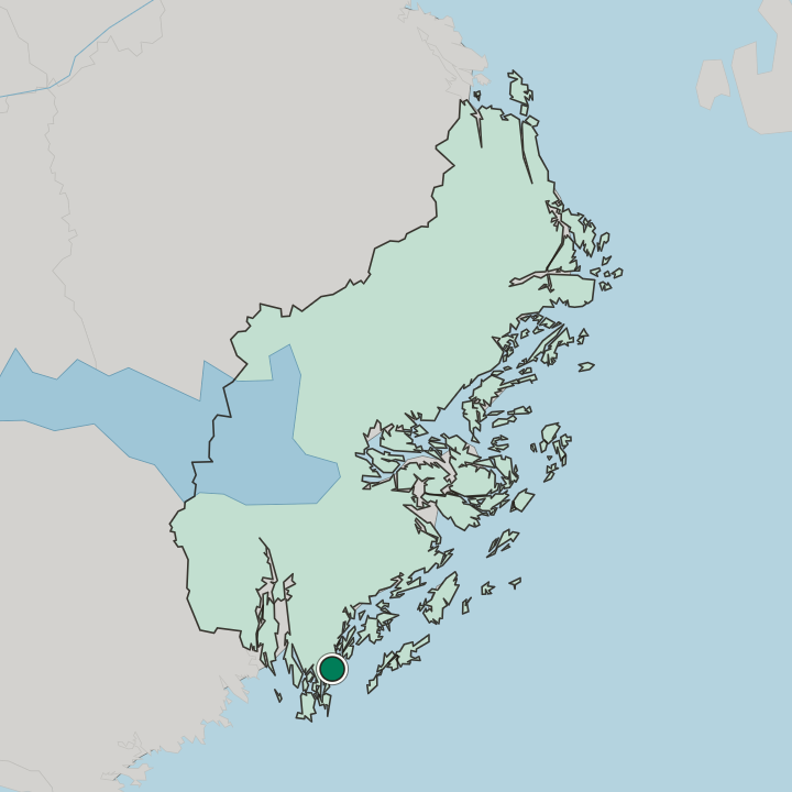 Map showing Nynäshamn — In Stockholm County