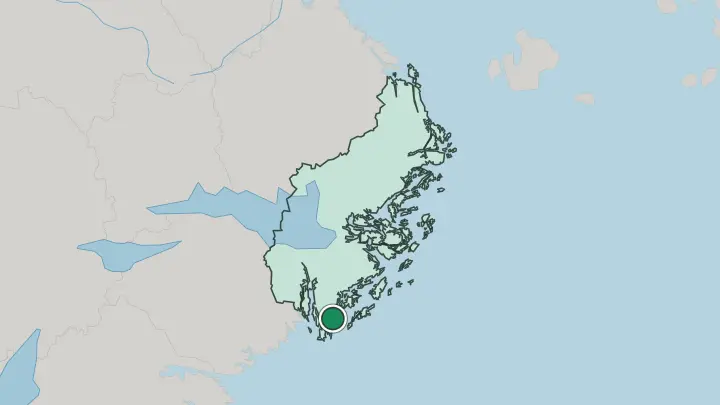 Map of Nynäshamn in Sweden
