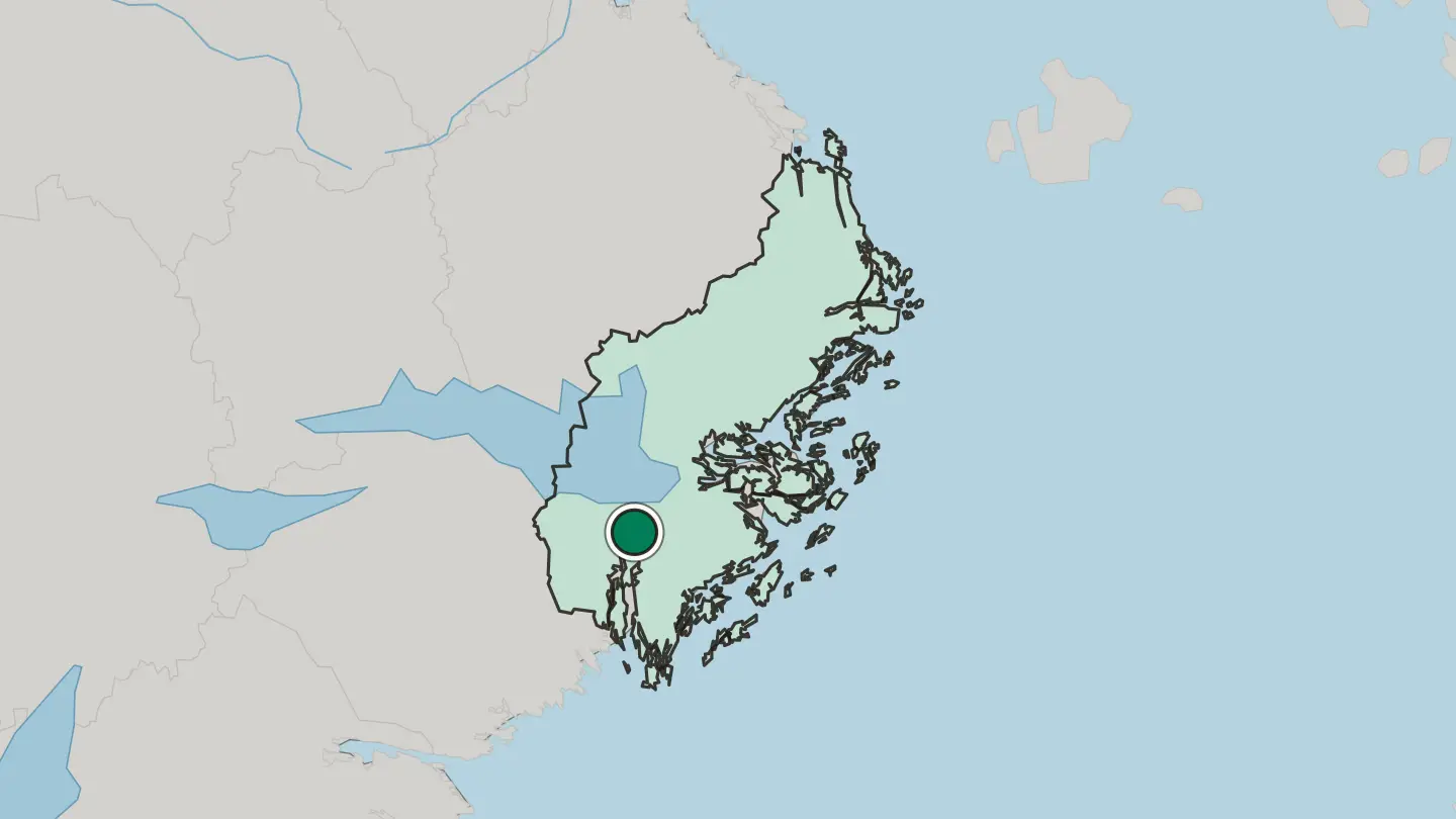 Map of Rönninge in Sweden
