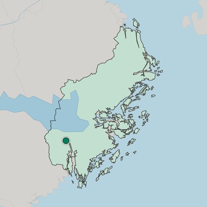 Map showing Södertälje — In Stockholm County