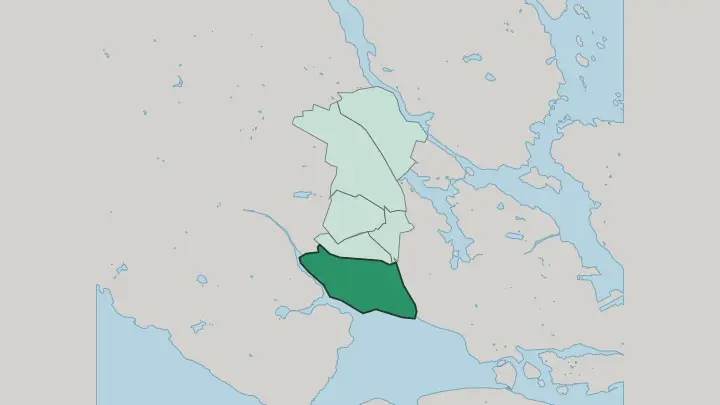 Map of Huvudsta in Solna