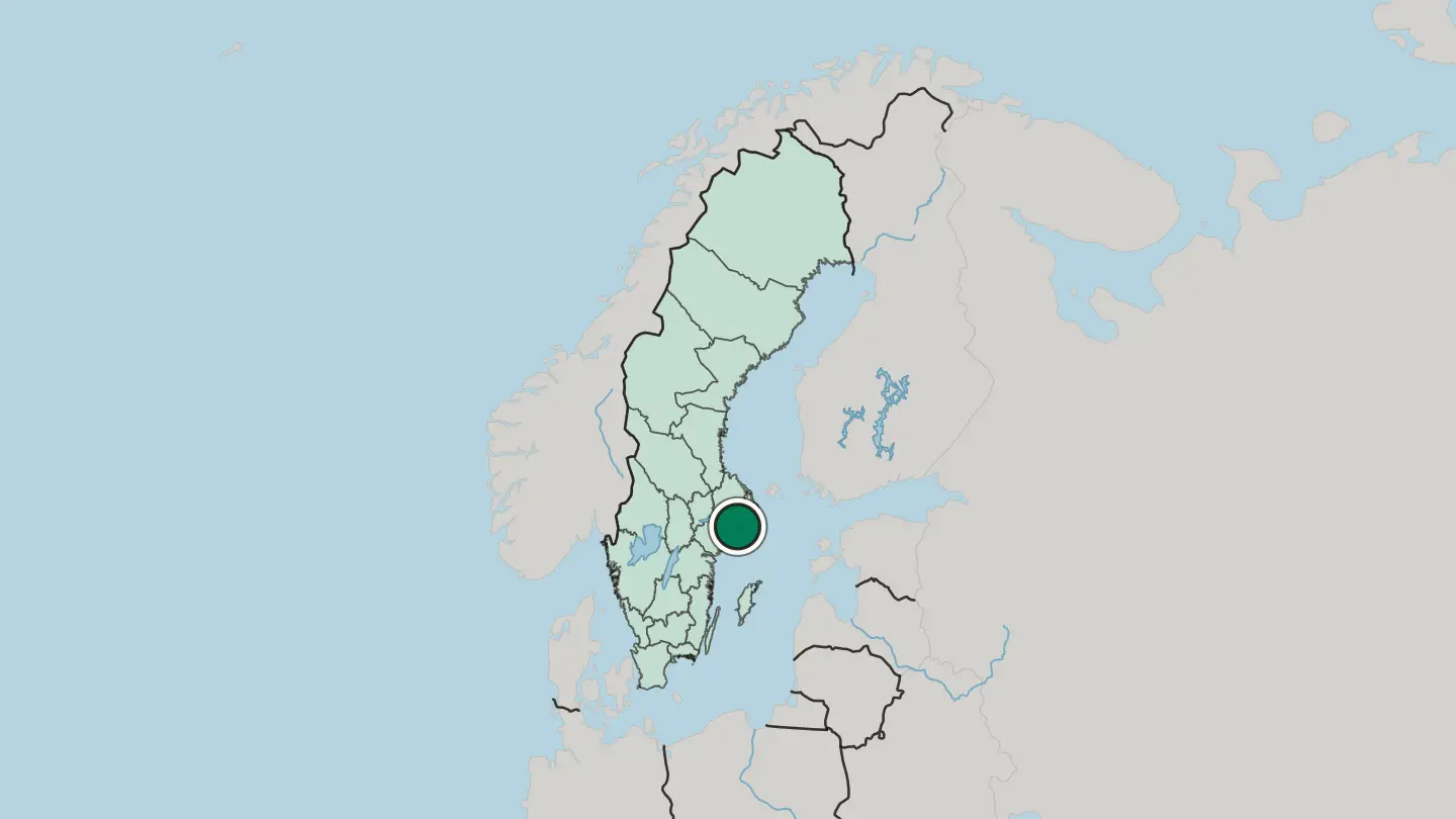 Map of Stockholm in Sweden