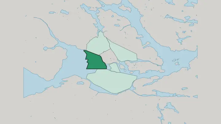 Map of Kungsholmen in Stockholm