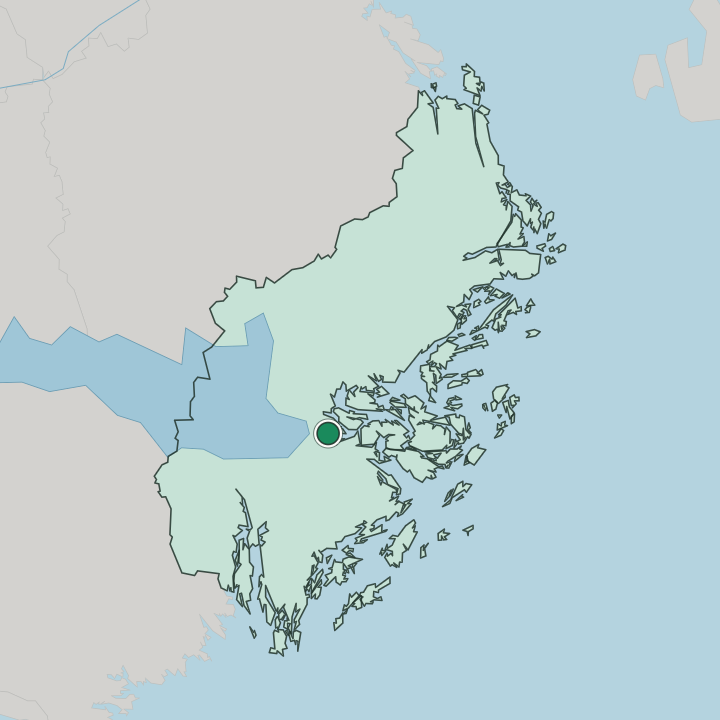 Map showing Stockholm — In Stockholm County
