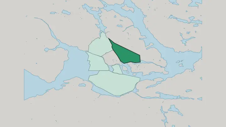 Map of Östermalm in Stockholm