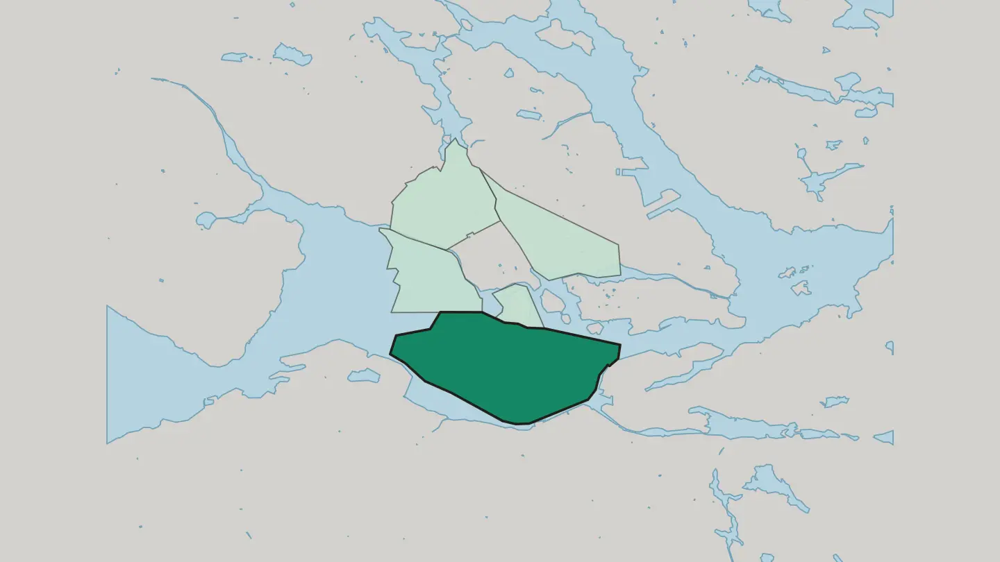 Map of Södermalm in Stockholm