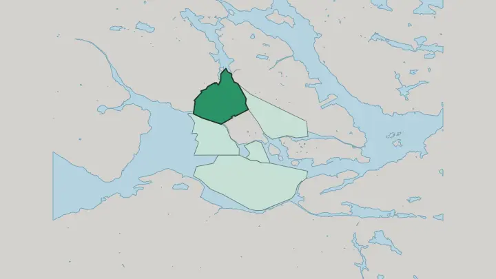 Map of Vasastaden in Stockholm