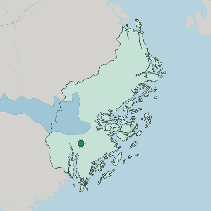 Map showing Tumba — In Stockholm County