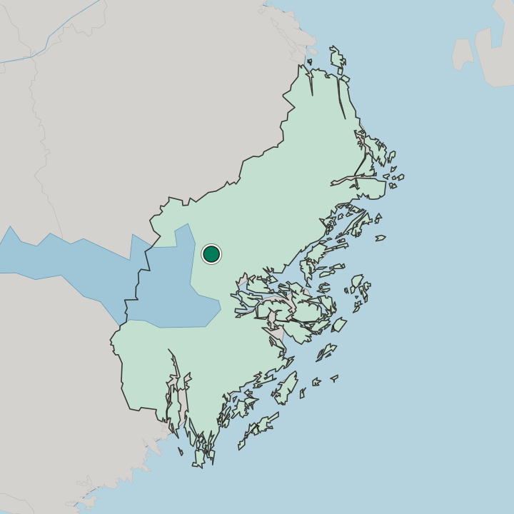 Map showing Upplands Väsby — In Stockholm County