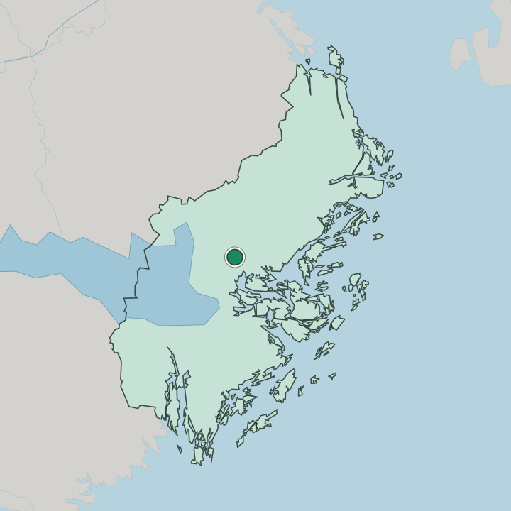 Map showing Vallentuna — In Stockholm County