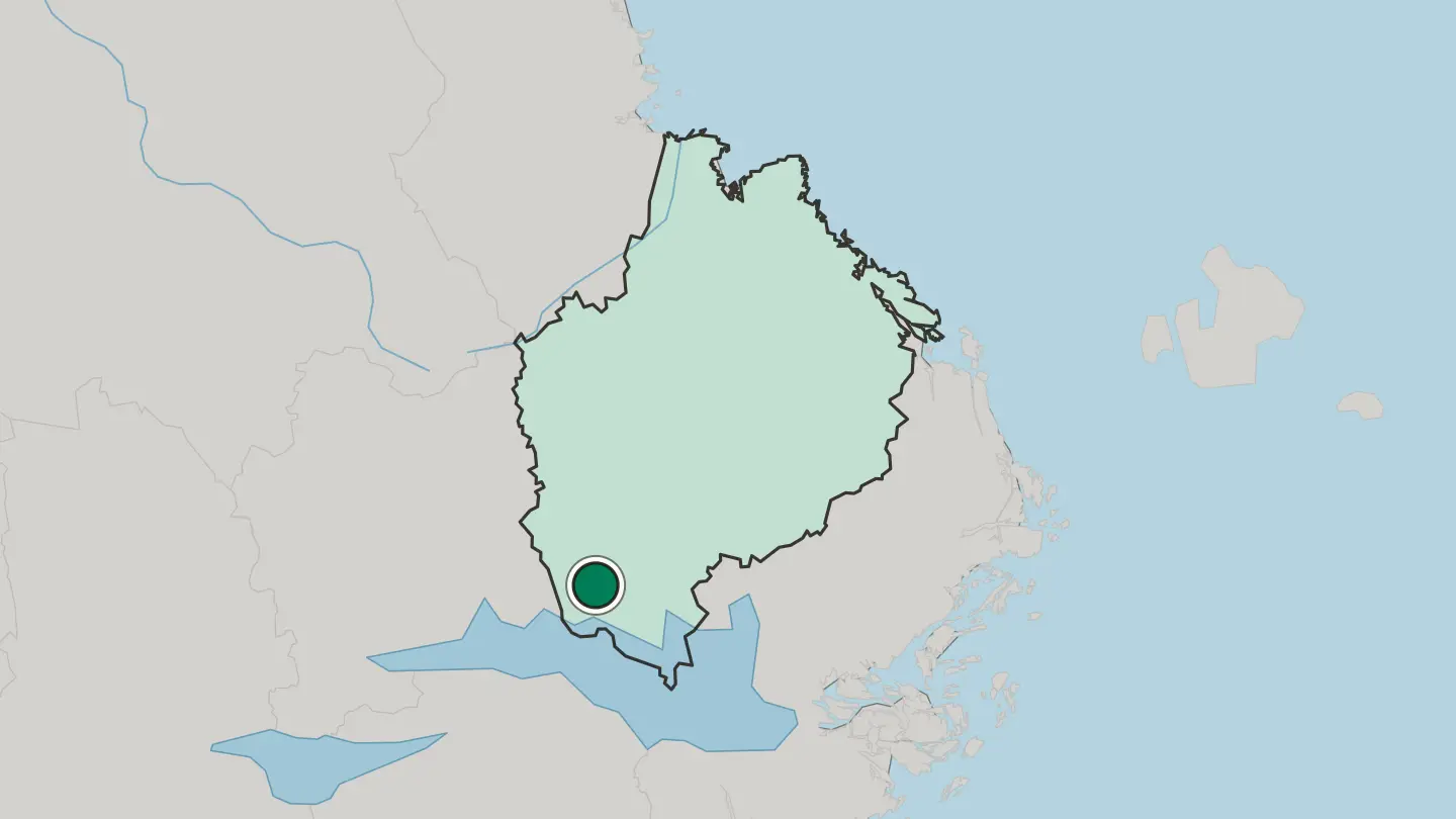 Map of Enköping in Sweden