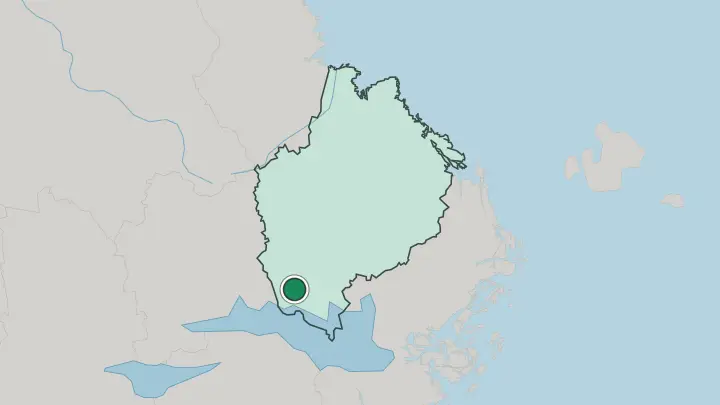 Map of Enköping in Sweden