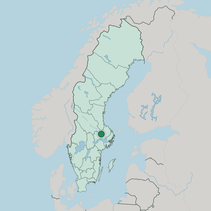 Map showing Heby — In Sweden