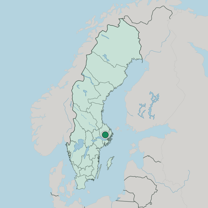 Map showing Knivsta — In Sweden