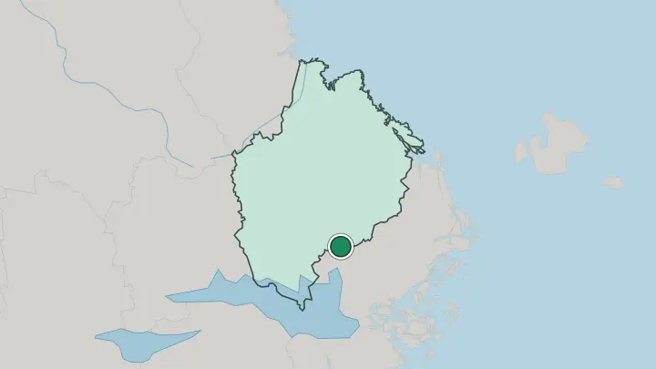 Map of Knivsta in Sweden