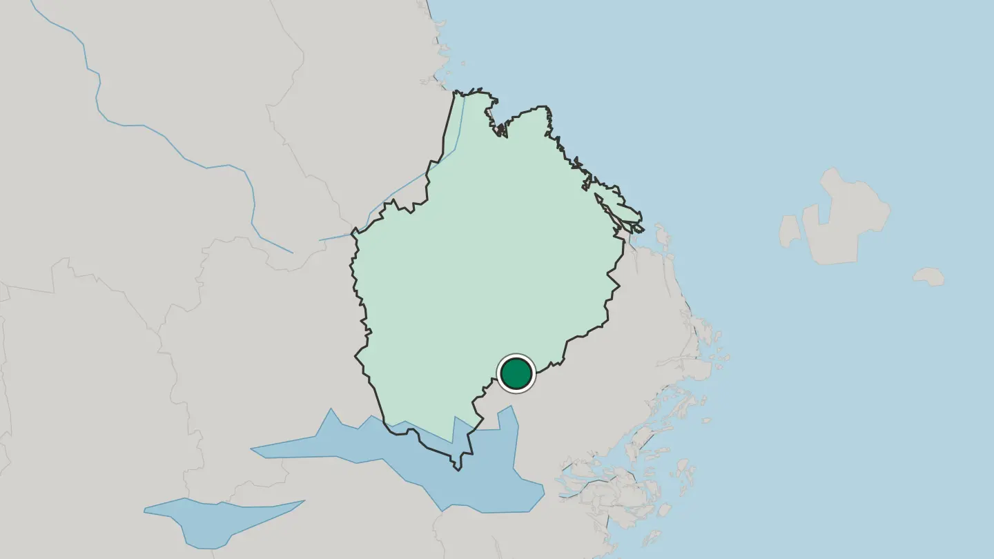 Map of Knivsta in Sweden