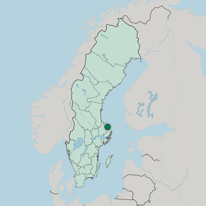 Map showing Östhammar — In Sweden