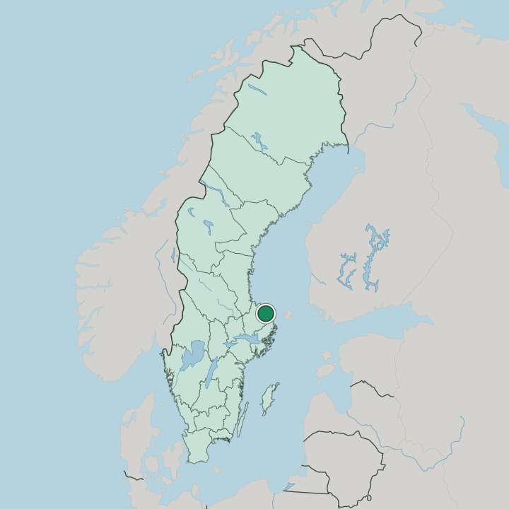 Map showing Östhammar — In Sweden