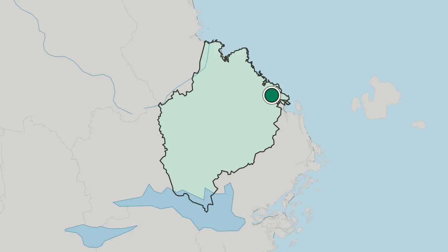 Map of Östhammar in Sweden