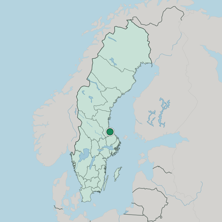 Map showing Skutskär — In Sweden