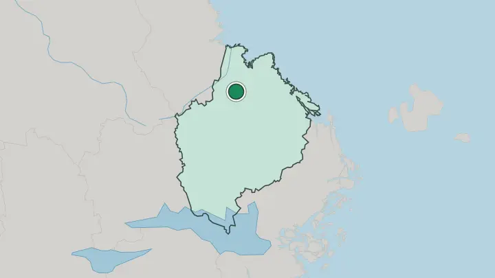 Map of Tierp in Sweden