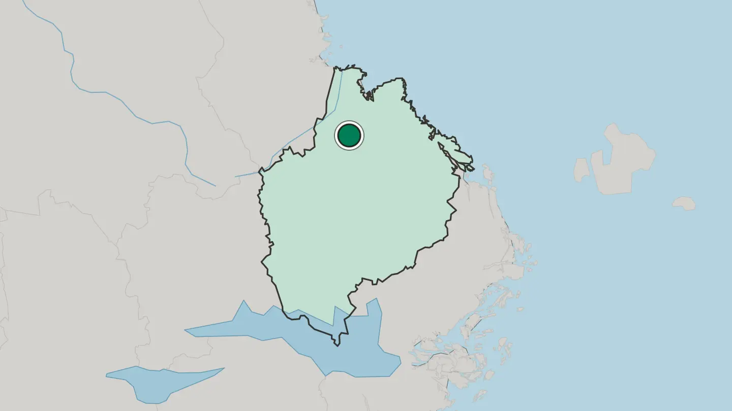 Map of Tierp in Sweden