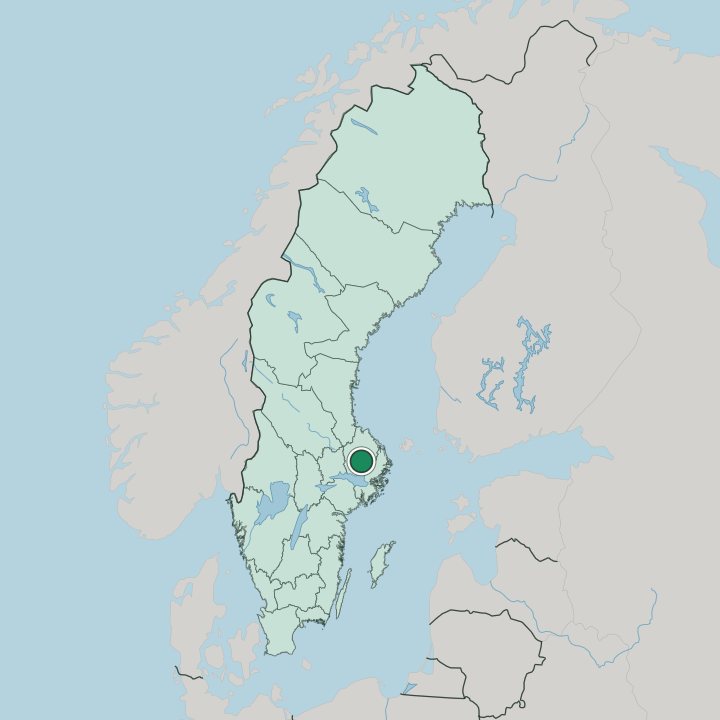 Map showing Flogsta — In Sweden