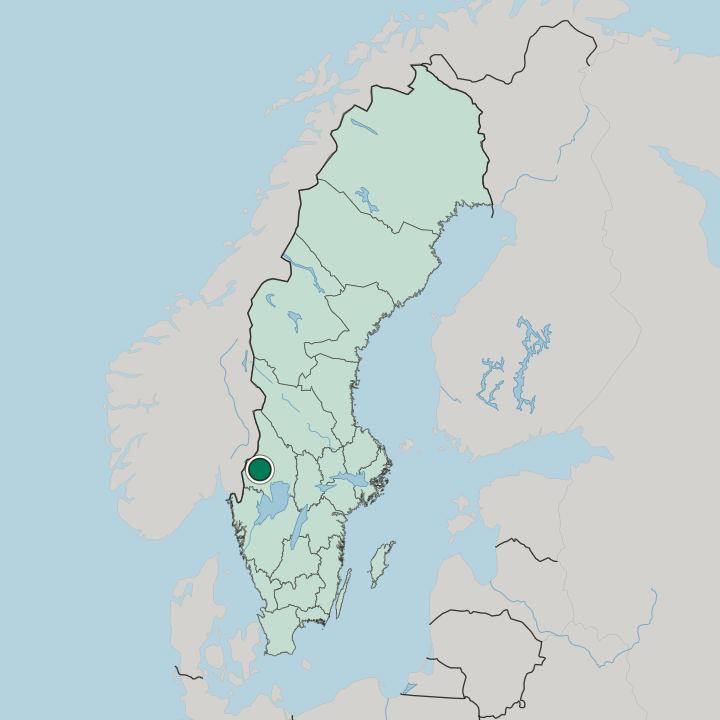 Map showing Arvika — In Sweden