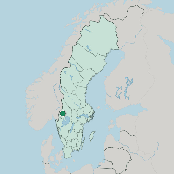 Map showing Arvika — In Sweden