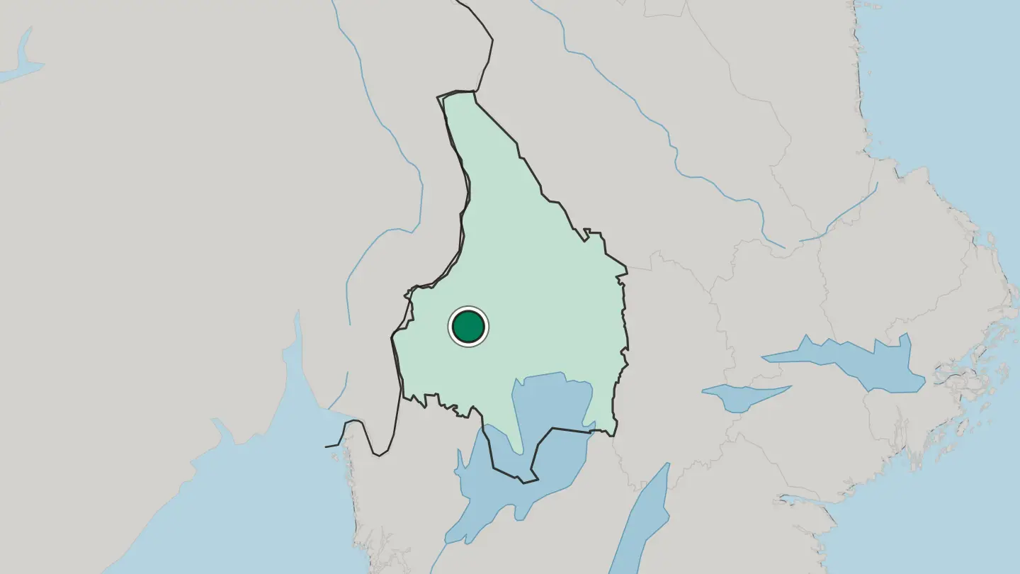 Map of Arvika in Sweden