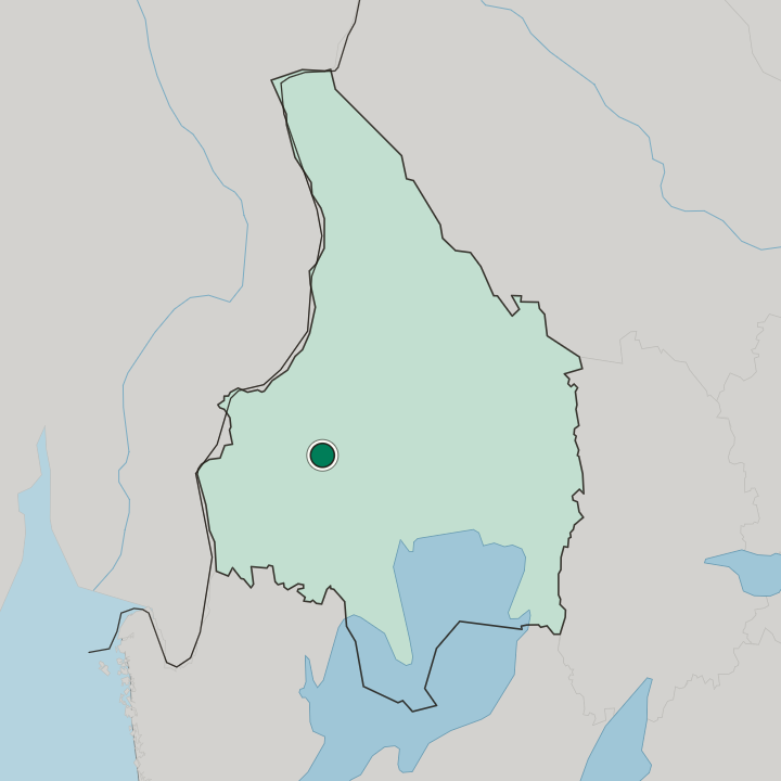 Map showing Arvika — In Värmland County