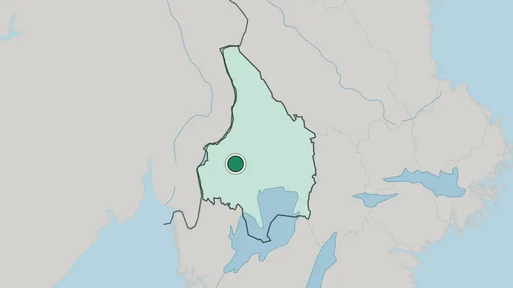 Map of Arvika in Sweden