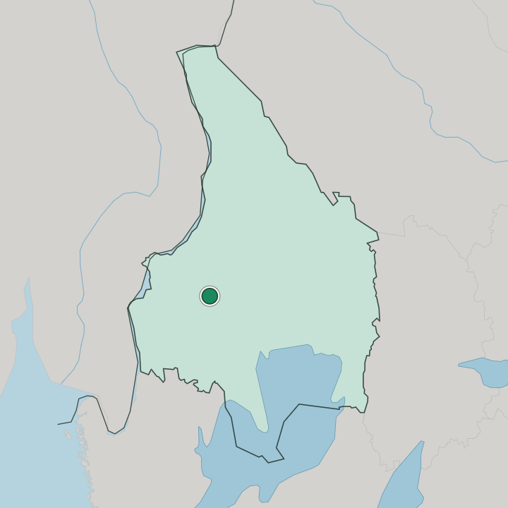 Map showing Arvika — In Värmland County