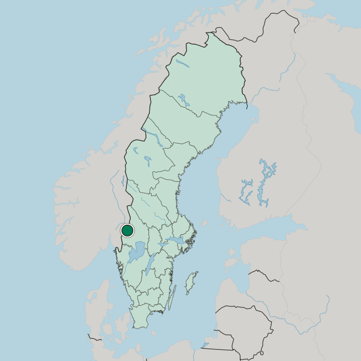 Map showing Charlottenberg — In Sweden