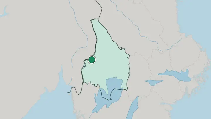 Map of Charlottenberg in Sweden